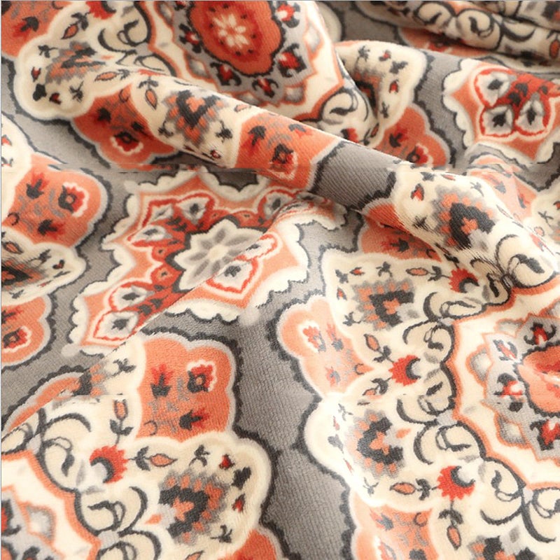 UKELER Flannel Sherpa Throws 60'' x 50', Cute Floral Design Soft Plush Flannel Blanket Throws for Bed/Couch/Sofa/Office/Camping - Image 5